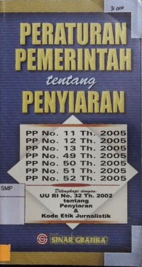 Peraturan Pemerintah tentang Penyiaran