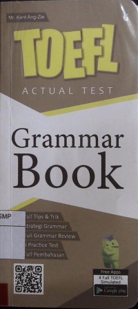 Toefl Actual Test: Grammar Book