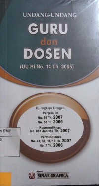 undang-undang Guru dan Dosen