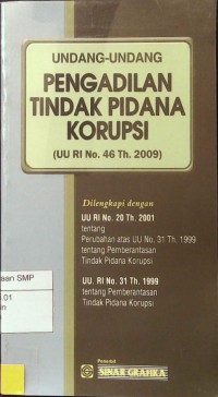 undang-undang Pengadilan Tindak Pindana Korupsi