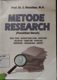 Metode Research (penelitian ilmiah)