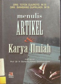 Menulis Artikel & Karya Ilmiah